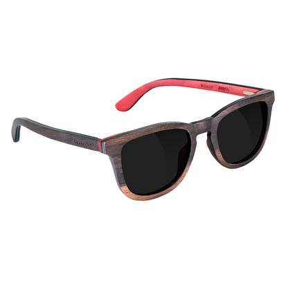 Glassy Wood Frame Sunglasses