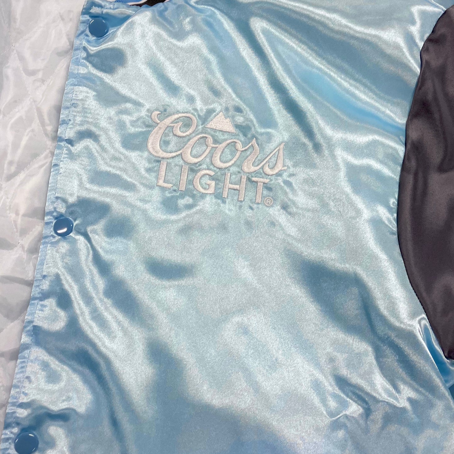 Blue Satin Coors Light Jacket