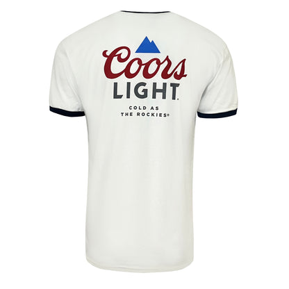 Mountains are Blue Emoji Ringer Tee