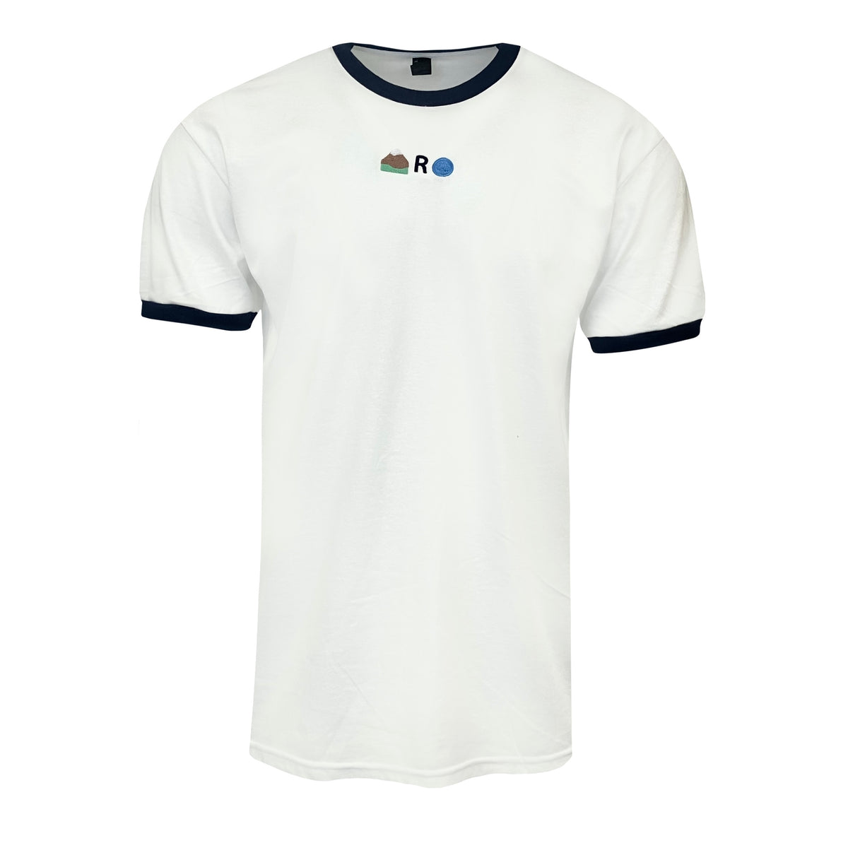 Mountains are Blue Emoji Ringer Tee