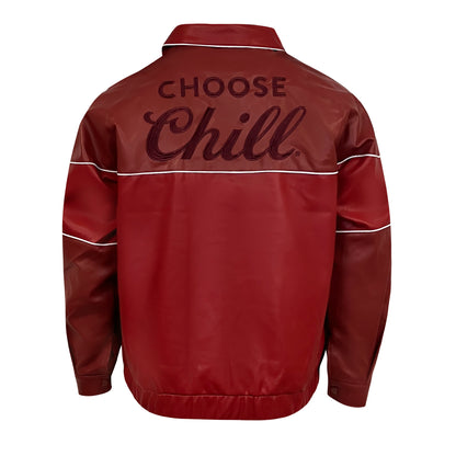 Vegan Leather Bomber Jacket