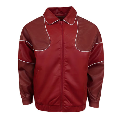 Vegan Leather Bomber Jacket