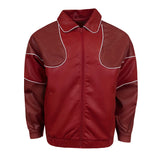 2 of 4 Faux Leather Bomber Jacket image carousel
