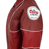 3 of 4 Faux Leather Bomber Jacket image carousel