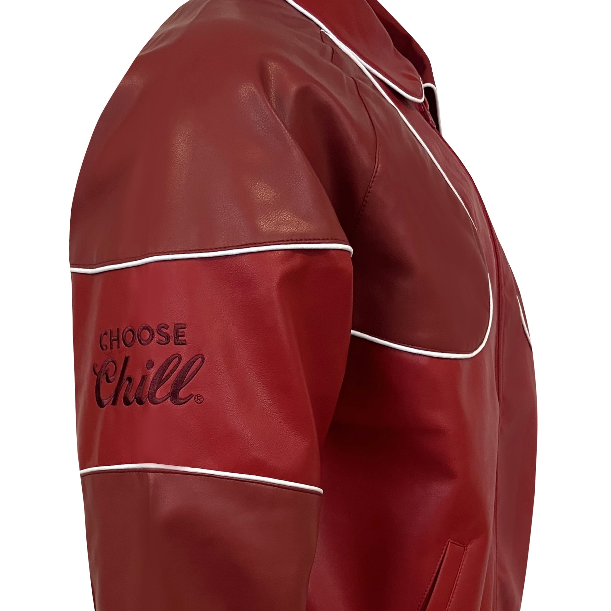 Vegan Leather Bomber Jacket