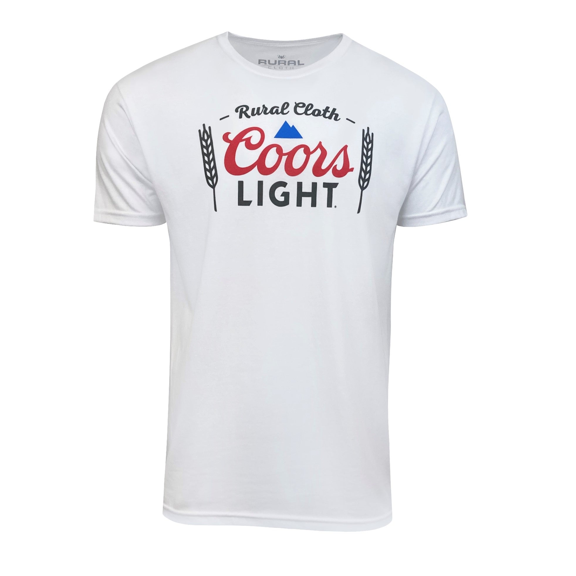 Coors Light Men's T-Shirt - 100% Cotton, Screen Printed Front Logo, Casual Beer Brand Apparel