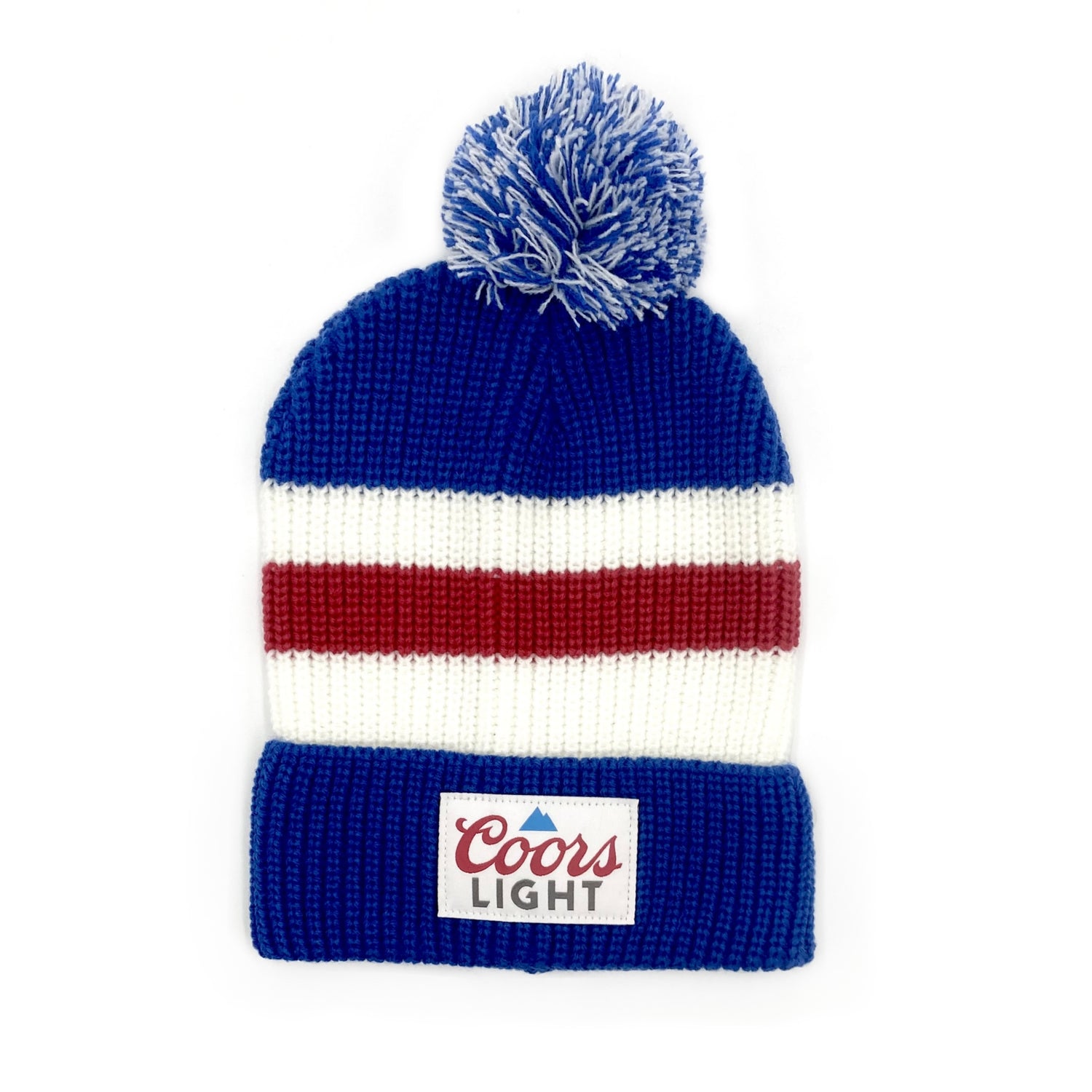 Striped Beanie with Pom