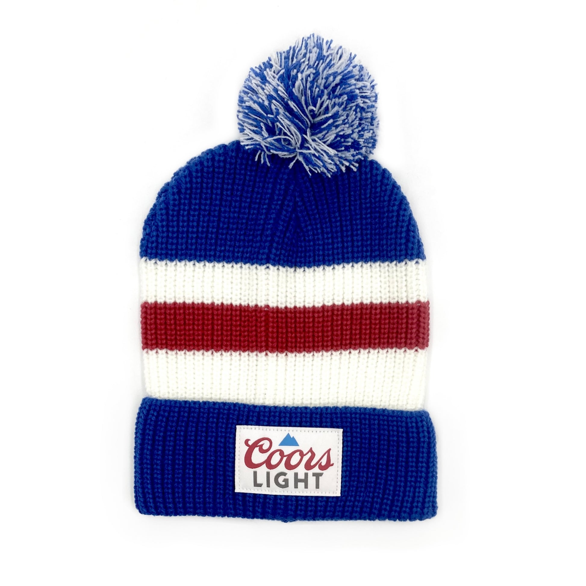 Striped Beanie with Pom