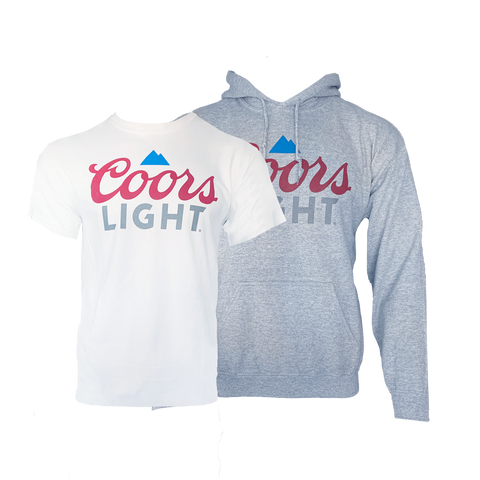 Coors Light Mountain Pocket Logo with Rear Logo Print T-Shirt