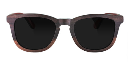 Glassy Wood Frame Sunglasses