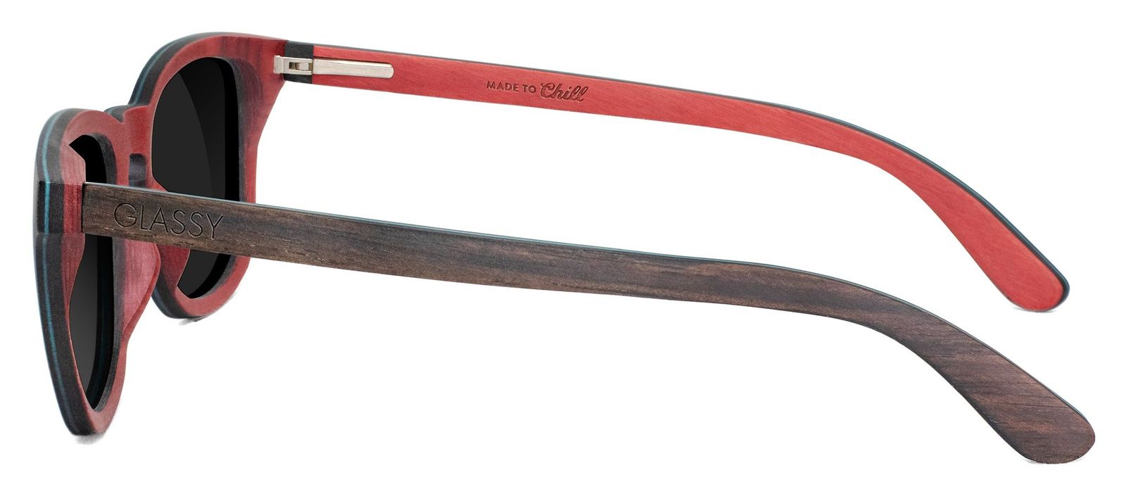 Glassy Wood Frame Sunglasses